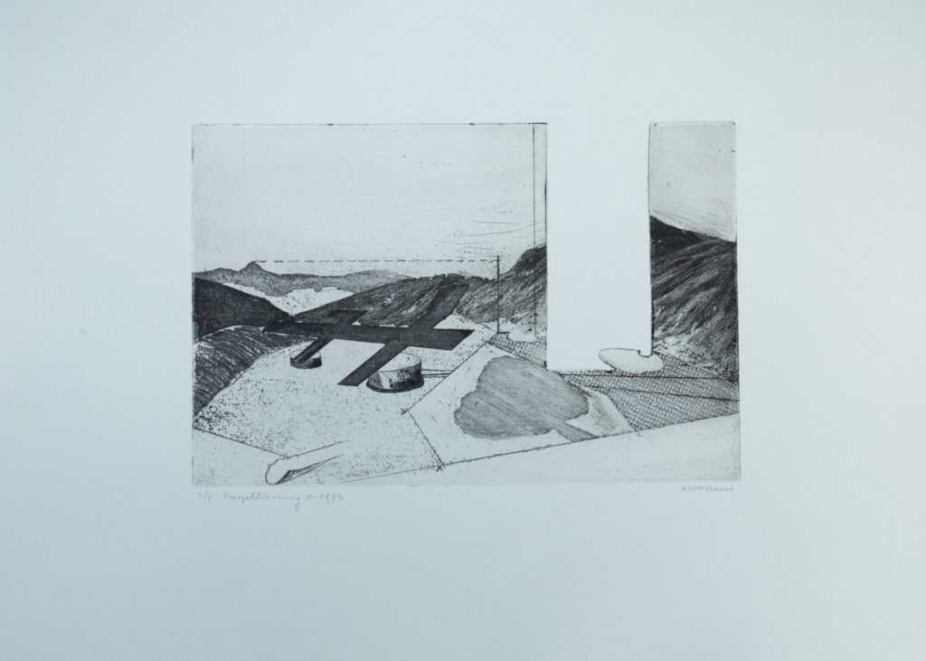 Parzellierung 1, Radierung/Aquatinta, 30 x 20 cm, Auflage 7, 1973