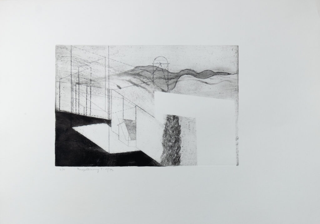 Parzellierung 5, Radierung/Aquatinta, 30 x 20 cm, Auflage 7, 1973