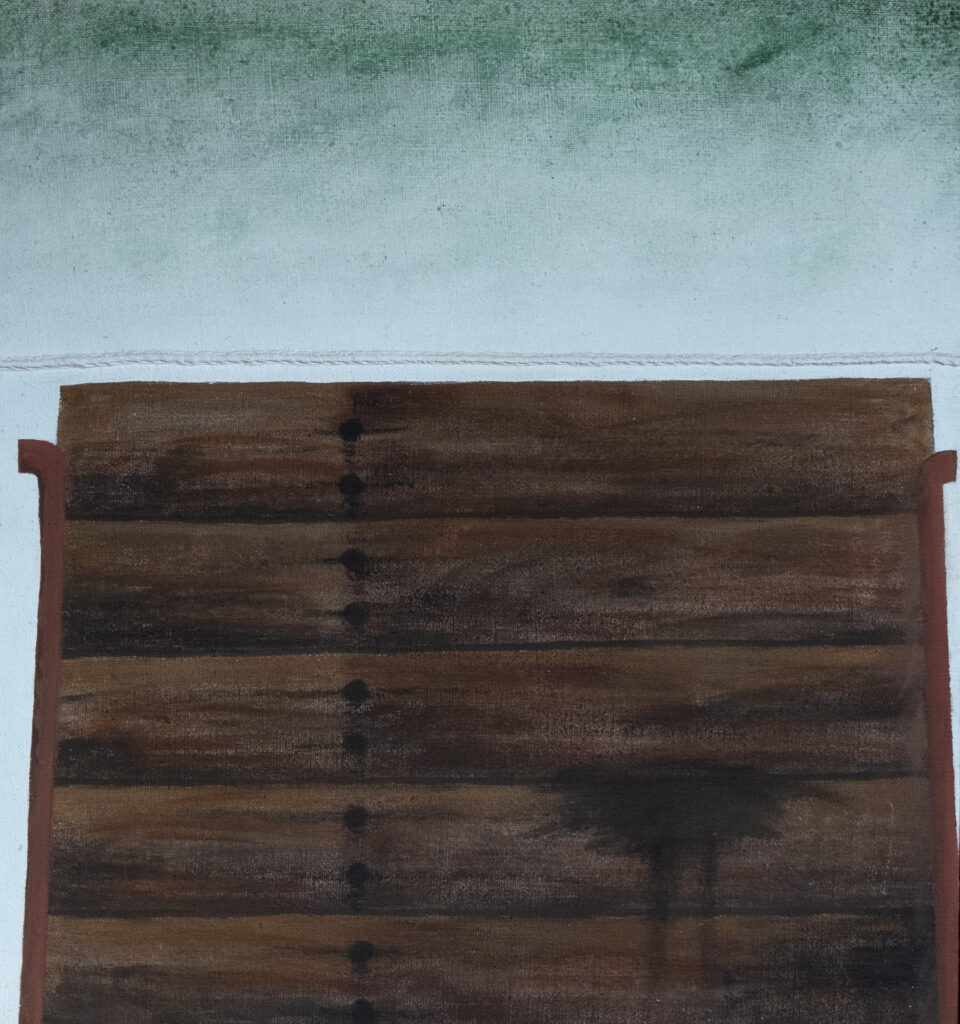 Wand 2, Acryl auf Jute, 90 x 100 cm, 1978