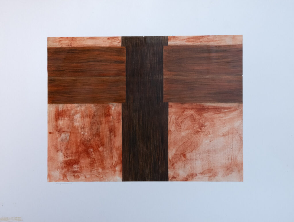 Kreuzbalken 5, Mischtechnik, 105 x 45 cm, 1979