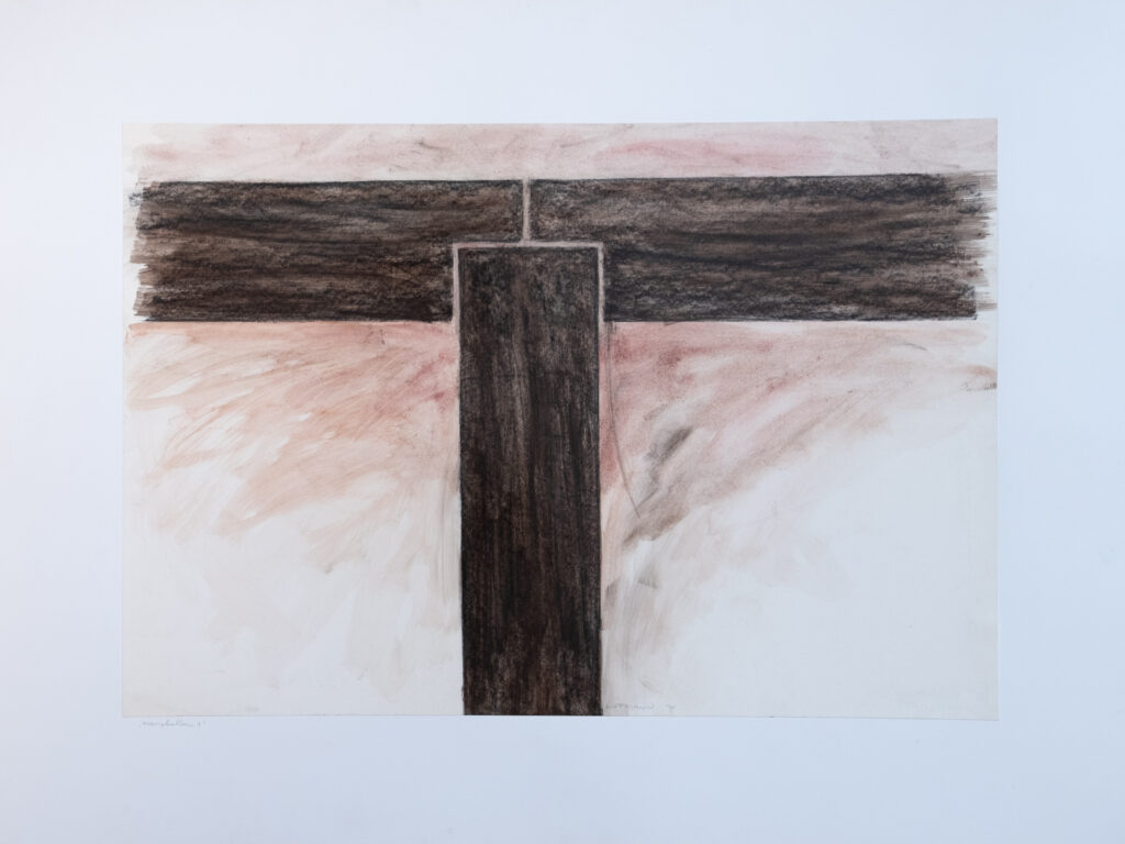 Kreuzbalken 1, Mischtechnik, 105 x 45 cm, 1979