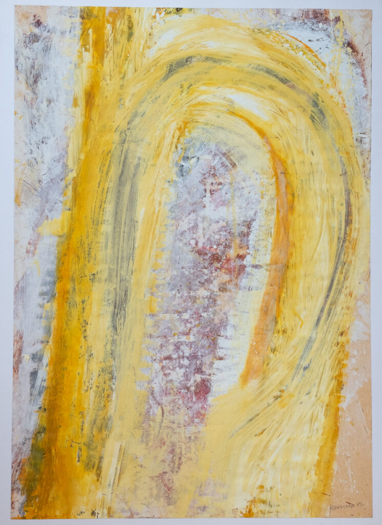 N, Acryl auf Papier, 60 x 126 cm, 1986