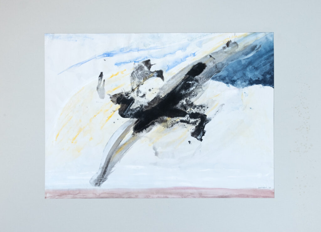 Zeichen, Aquarell, 60 x 44 cm, 1988