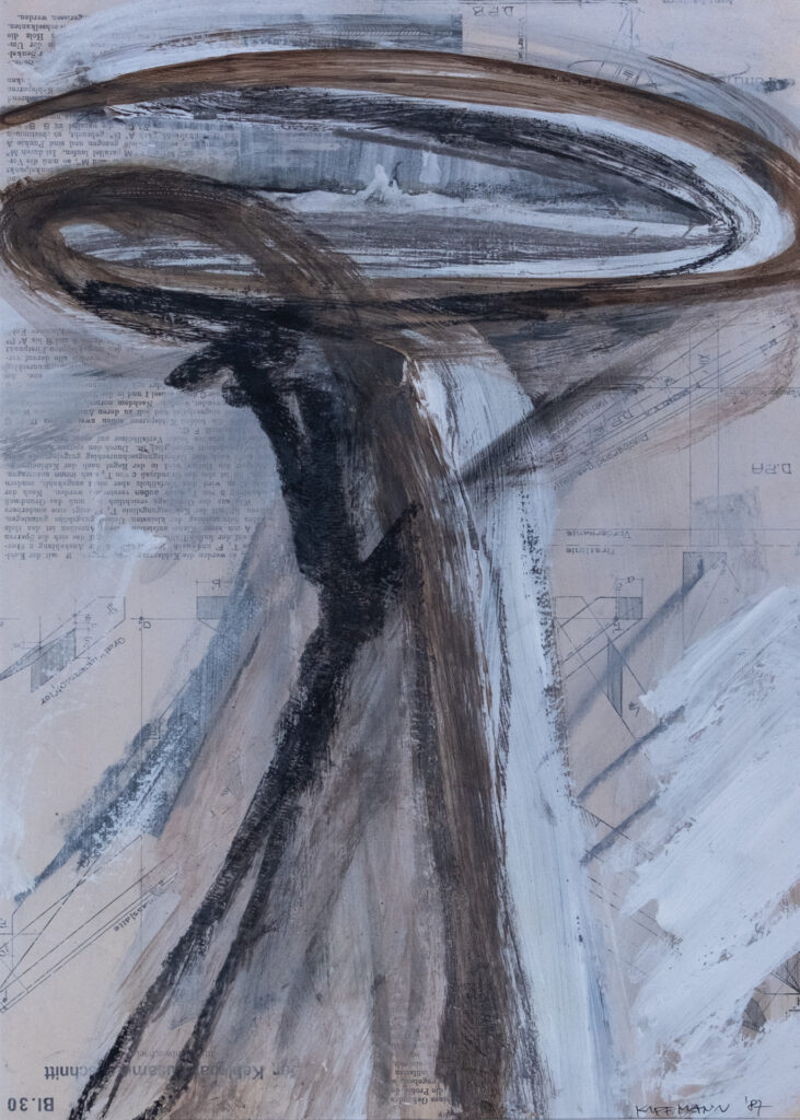 Ohne Titel, Acryl, Collage, 34 x 48 cm, 1987