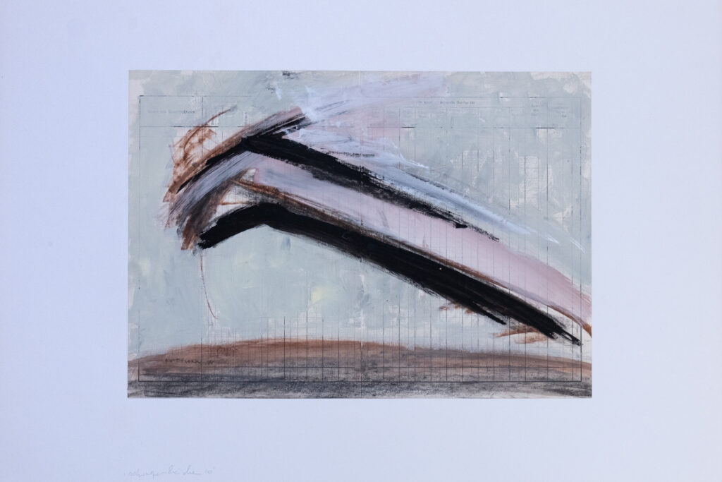 Schwarzes Zeichen 10, Acryl, 43 x 30 cm, 1988