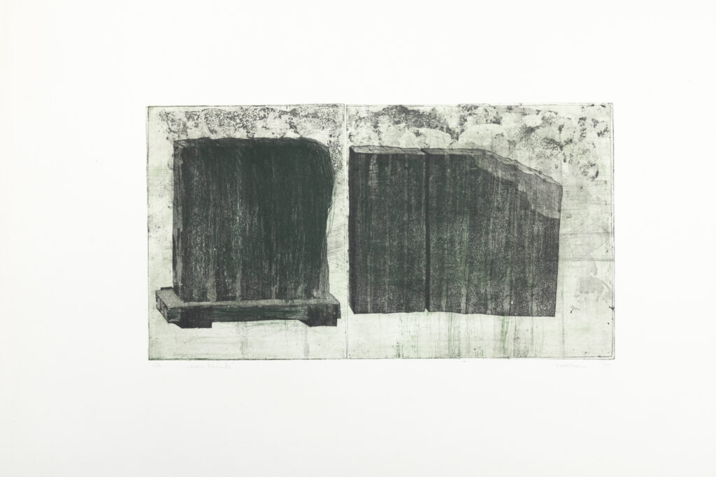 2 Wände, Radierung, 46 x 25 cm, Auflage 7, 1978