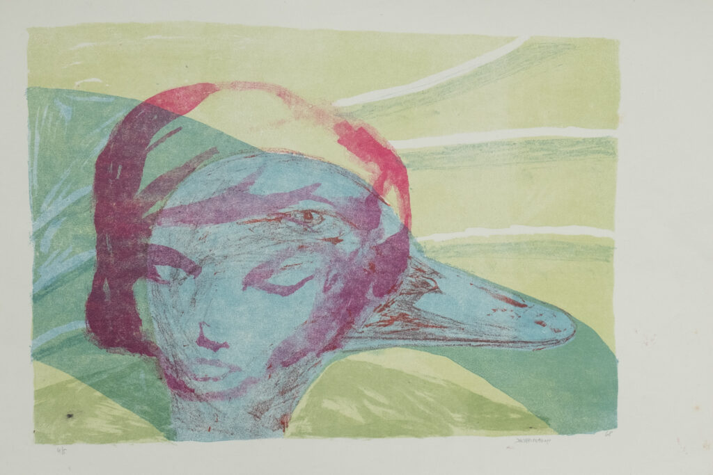 Entenkopf, Lithografie, 51 x 35 cm, Auflage 5, 1968