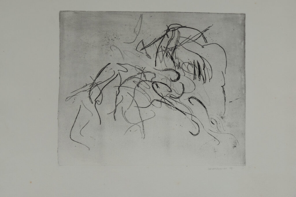 Ein Fest den kämpfenden Meuten, Radierungg, 30 x 25 cm, Auflage 4, 1967