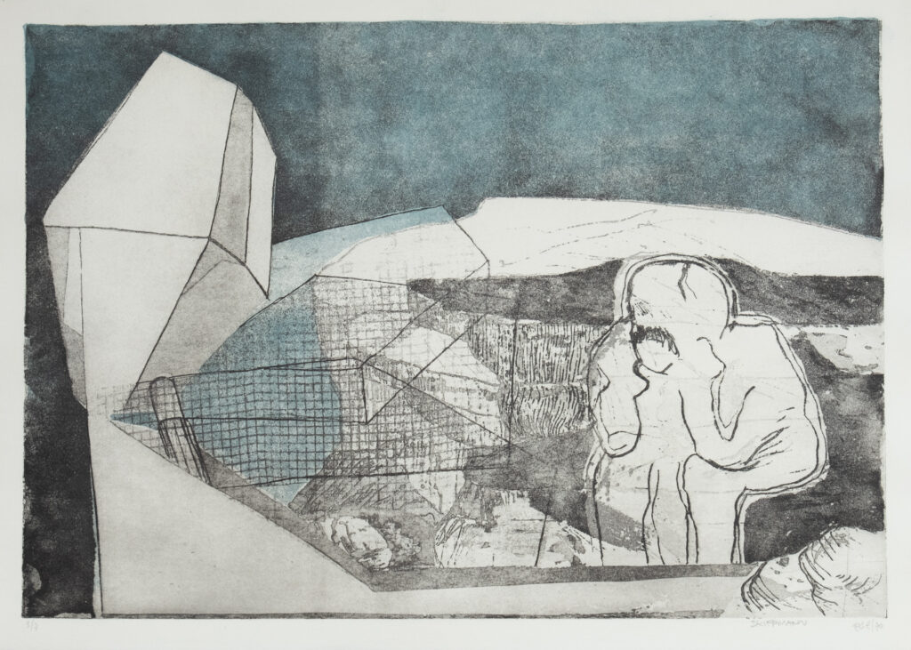 Ich, Radierung /Aquatinta, 50 x 35 cm, Auflage 7, 1969/70