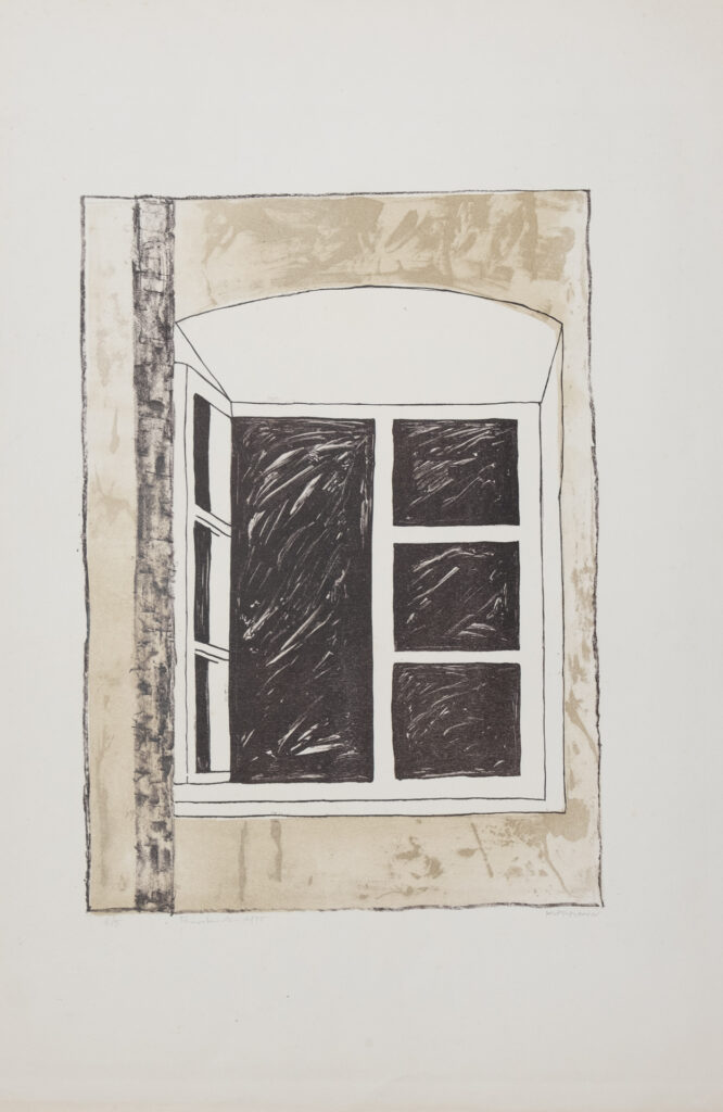 Fenster 12, Lithografie, 31 x 43 cm, Auflage 5, 1975