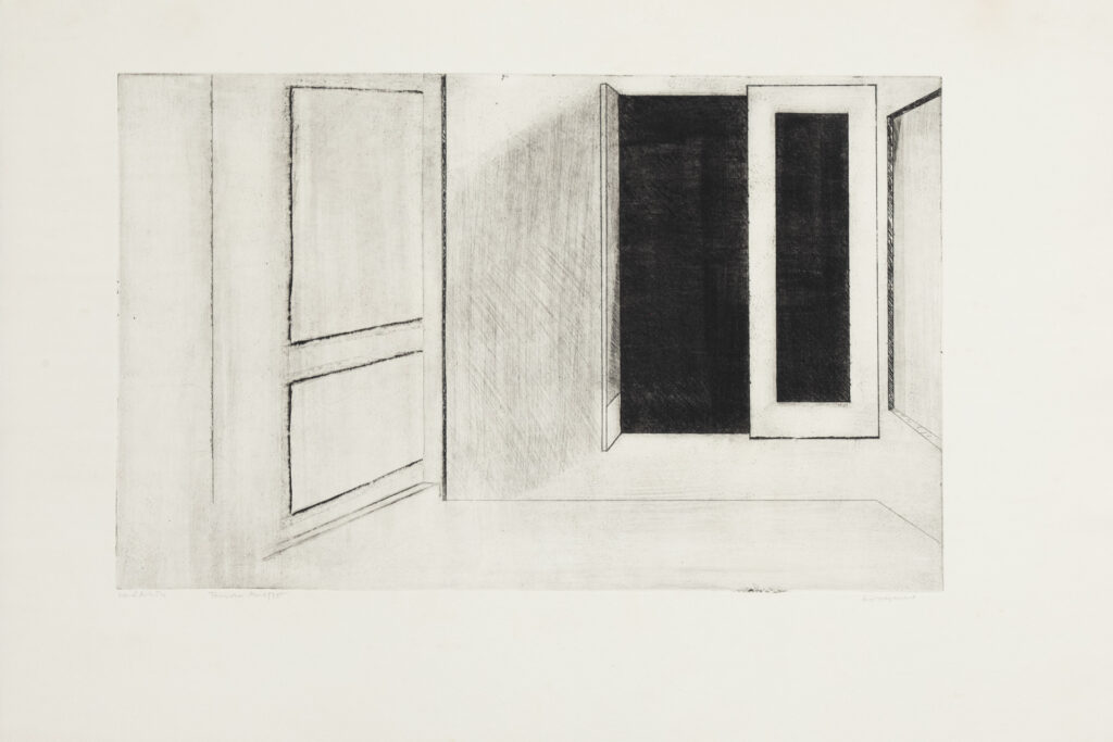 Fenster 14, Radierung, 40 x 25 cm, Auflage 5, 1975