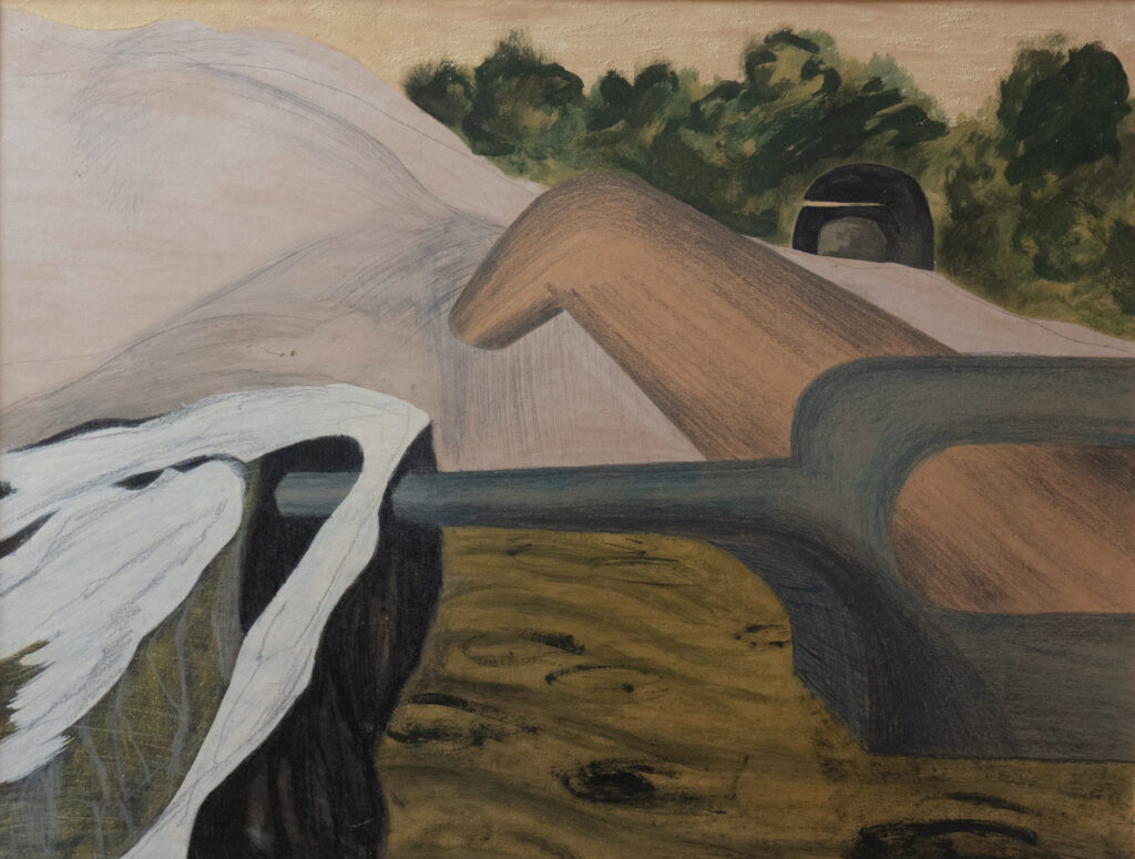 Ohne Titel, Dispersion und Graphitstift auf Holz, 85 x 65 cm, 1970