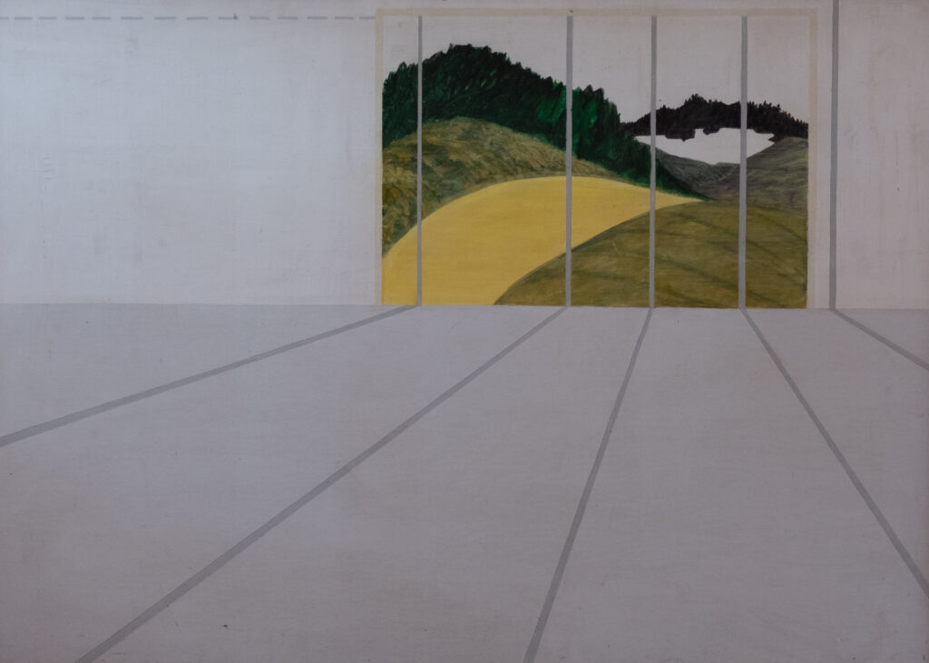 Parzellierung 1, Öl/Dispersion auf Holz, 158 x 112 cm, 1973