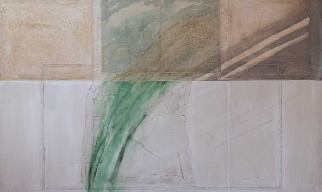 Bild 36, Acryl/Gaze auf Leinwand, 170 x 103 cm, 1976