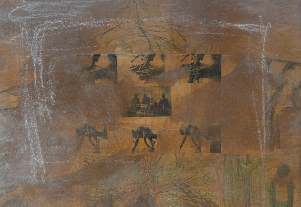 Ich-Ident, Collage auf Hartfaserplatte, 77 x 53 cm, 1987/99