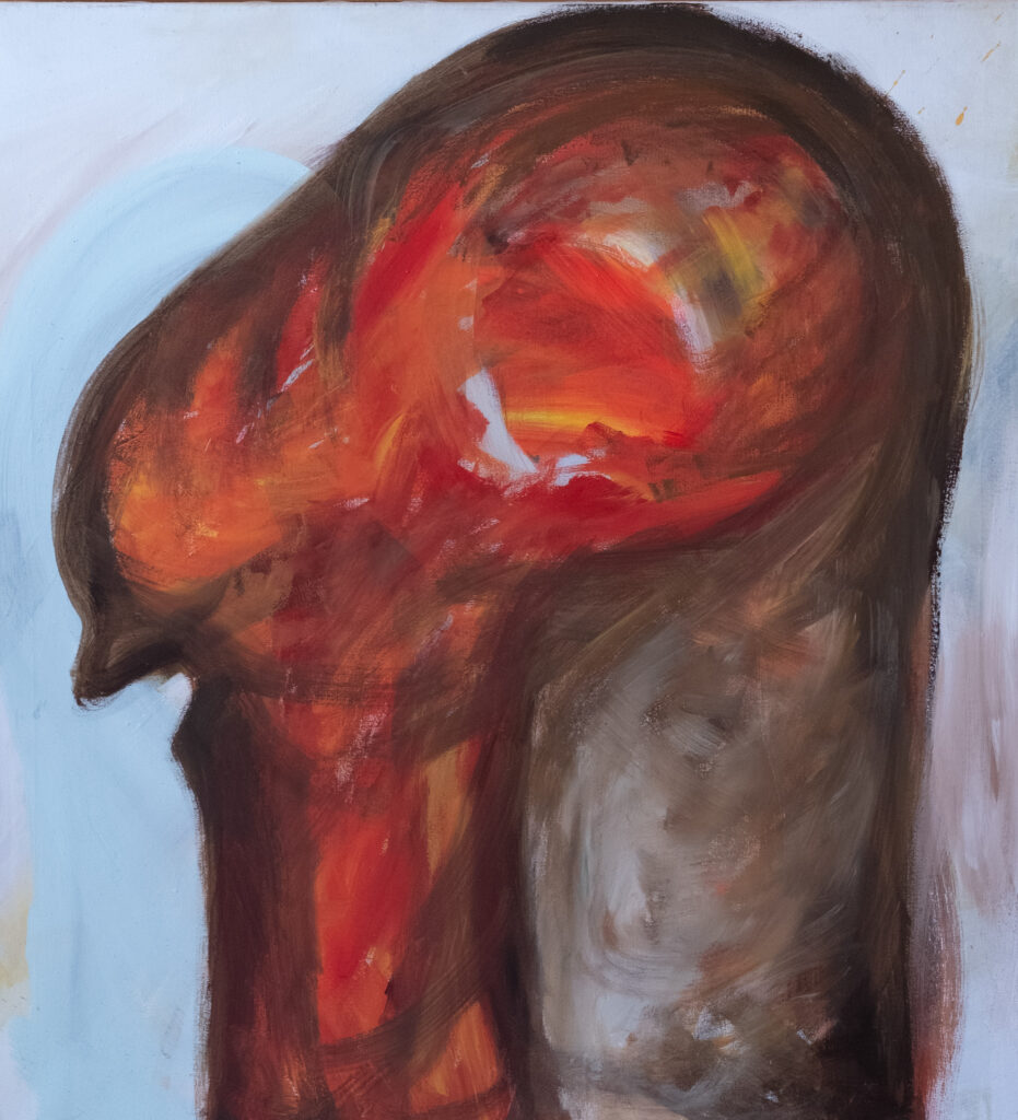 Kopfstück 2, Acryl auf Leinwand, 100 x 90 cm, 1989