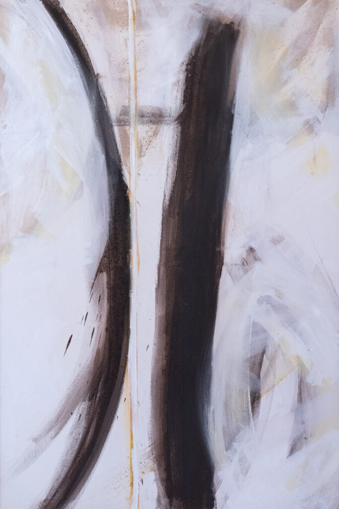 Ausloten, Acryl auf Leinwand, 82 x 122 cm, 1988