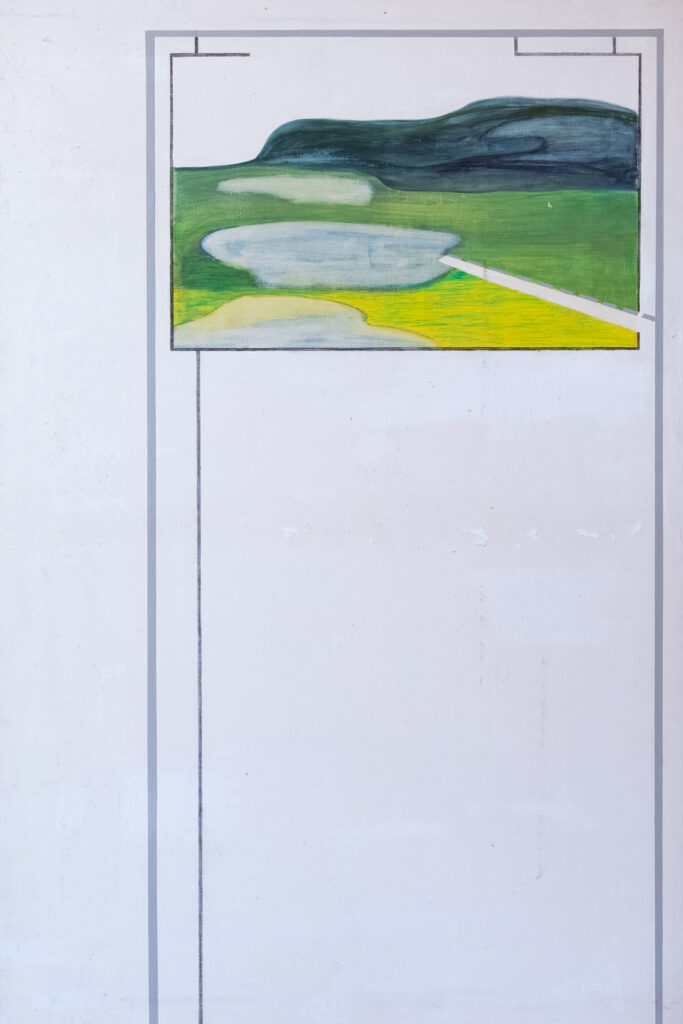 Parzellierung 2, Öl/ Dispersion auf Spanplatte, 87 x 133 cm, 1973